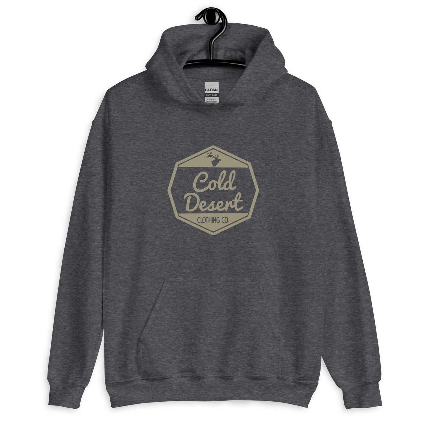 Tan Elk Badge Unisex Hoodie