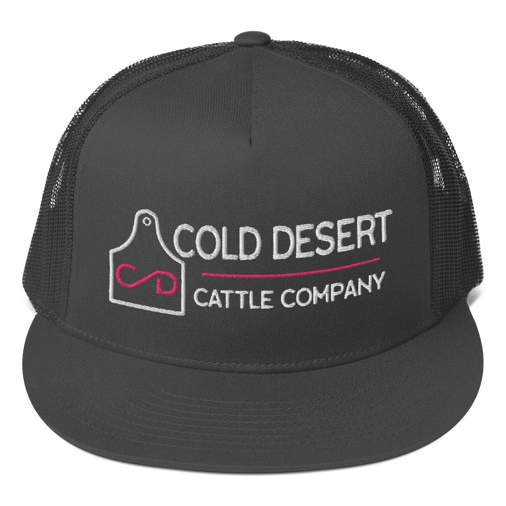 Pink Cold Desert Cattle Co. Flatbill Trucker Cap