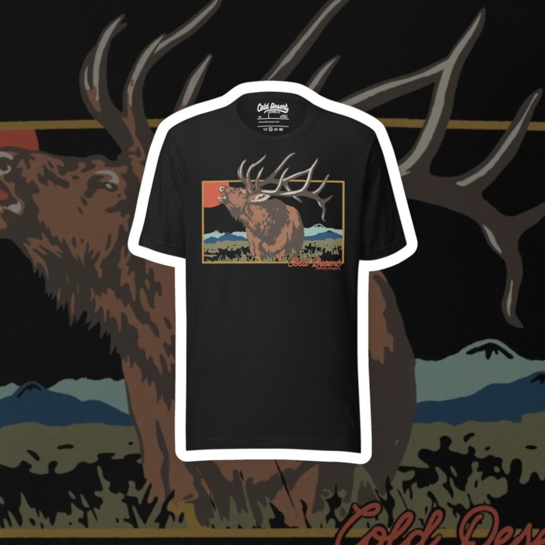 Elk Bugles Hunting Unisex t-shirt