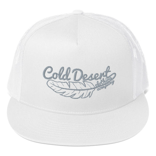 Feather in the Wind White Out Trucker Cap