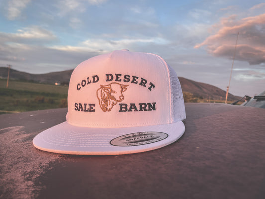 Cold Desert Sale Barn Trucker Cap - White