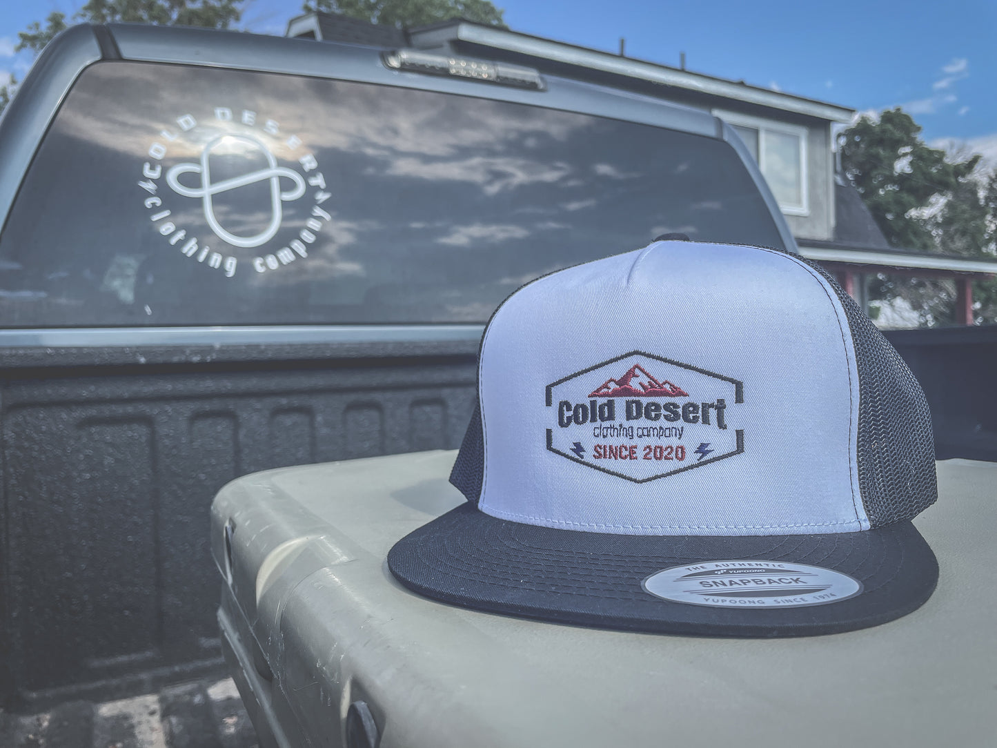 Cold Desert Mountain Time Trucker Cap // Western Trucker Hat // Snapback Hat // Western Mountains // Western Apparel