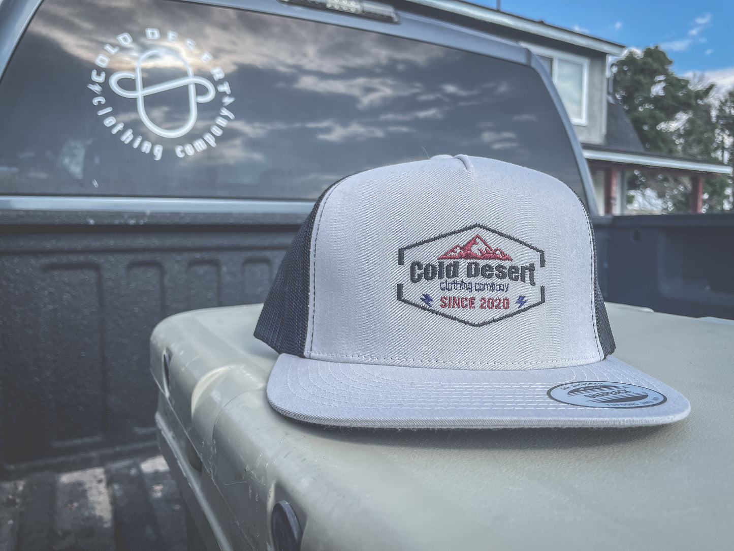 Cold Desert Mountain Time Trucker Cap // Western Trucker Hat // Snapback Hat // Western Mountains // Western Apparel