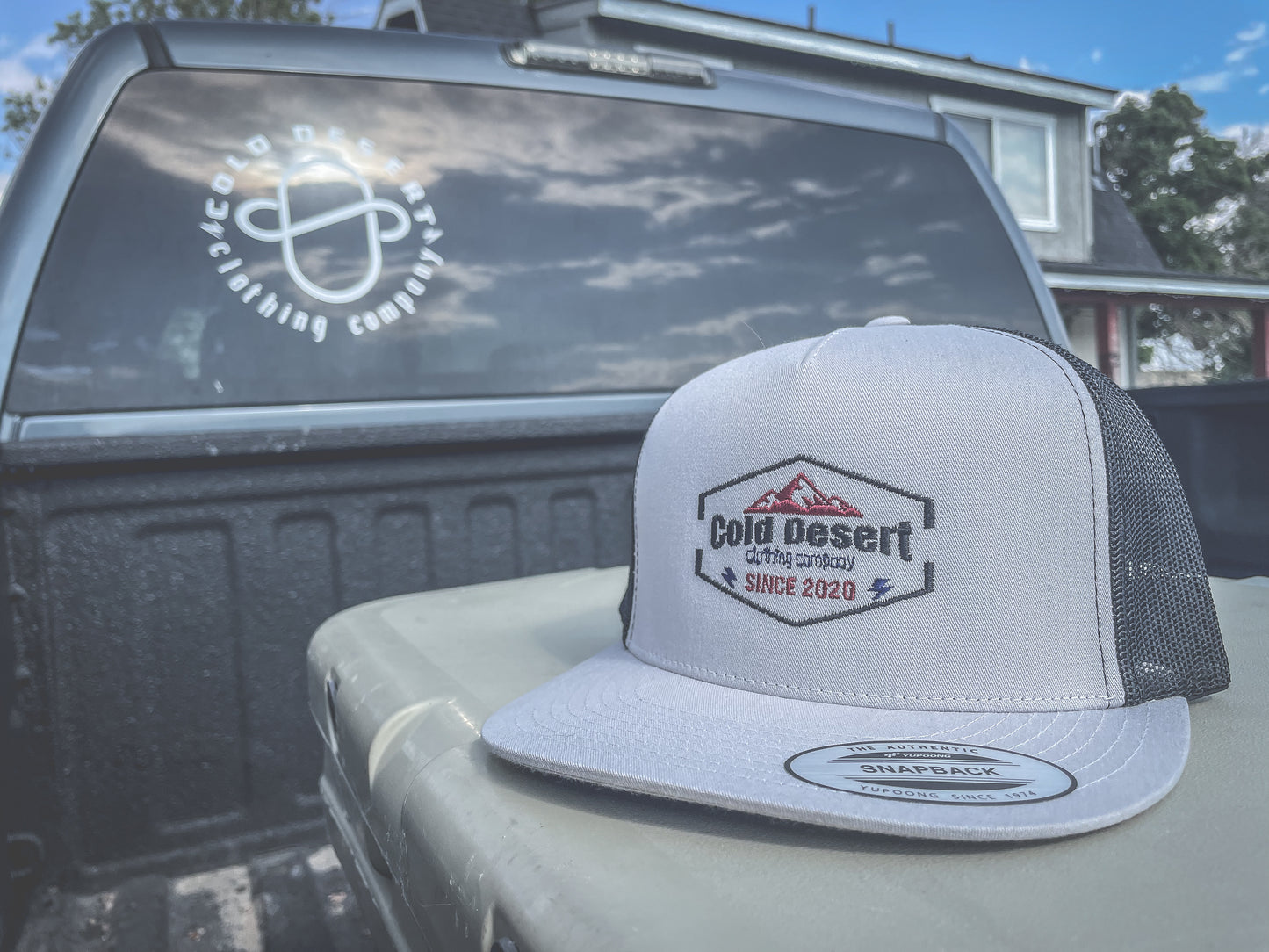 Cold Desert Mountain Time Trucker Cap // Western Trucker Hat // Snapback Hat // Western Mountains // Western Apparel