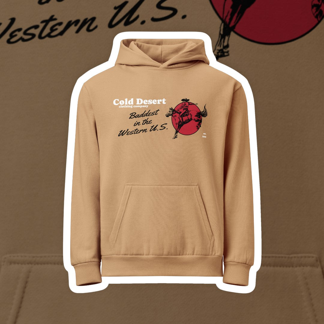 Bad Bronc Cowboy Heavyweight Garment-Dyed Hoodie