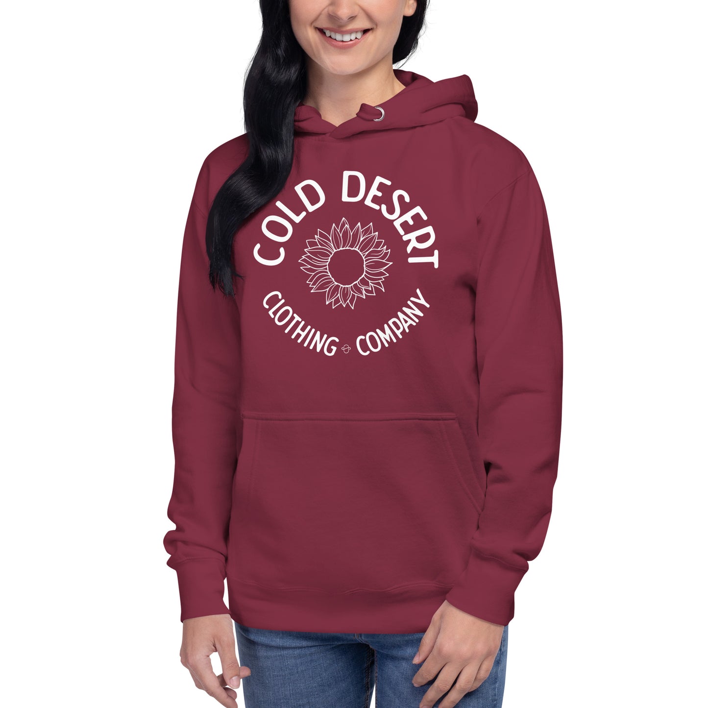 Cold Desert Summer Sunflower Premium Hoodie