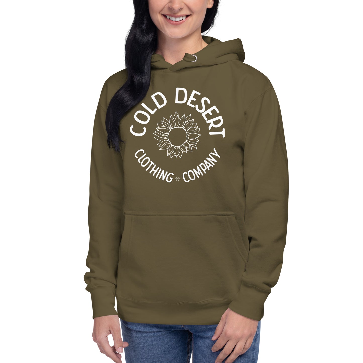 Cold Desert Summer Sunflower Premium Hoodie