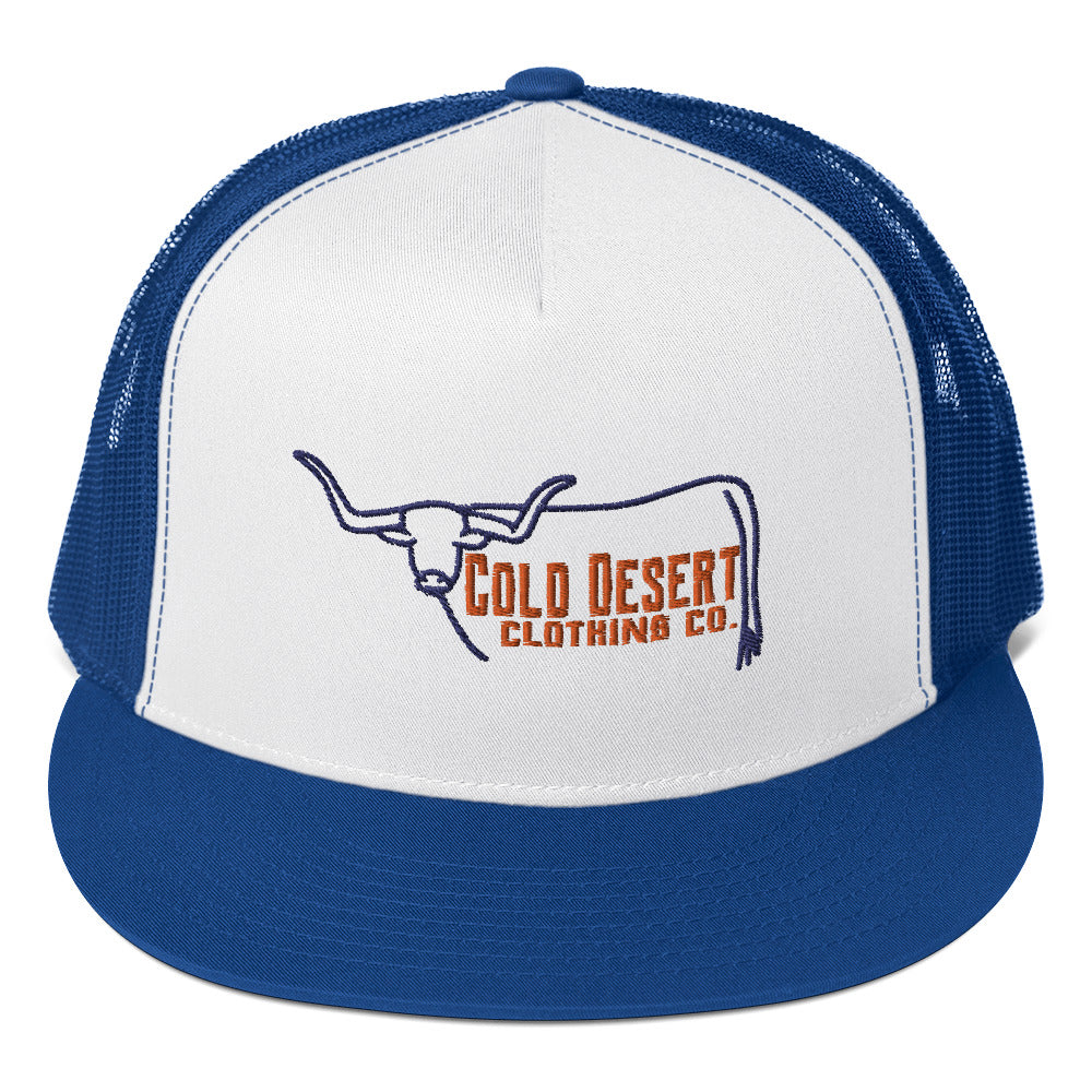 Cold Desert Longhorn Trucker Cap - Blue Orange