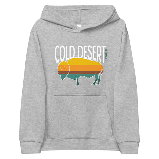 Punchy Buffalo Kids Fleece Hoodie