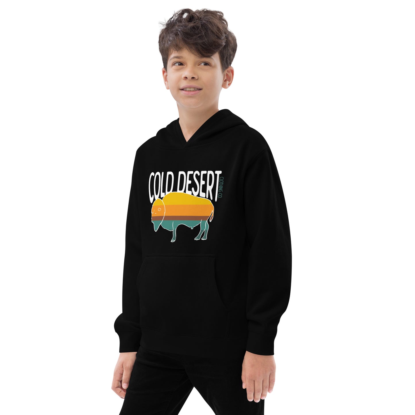 Punchy Buffalo Kids Fleece Hoodie