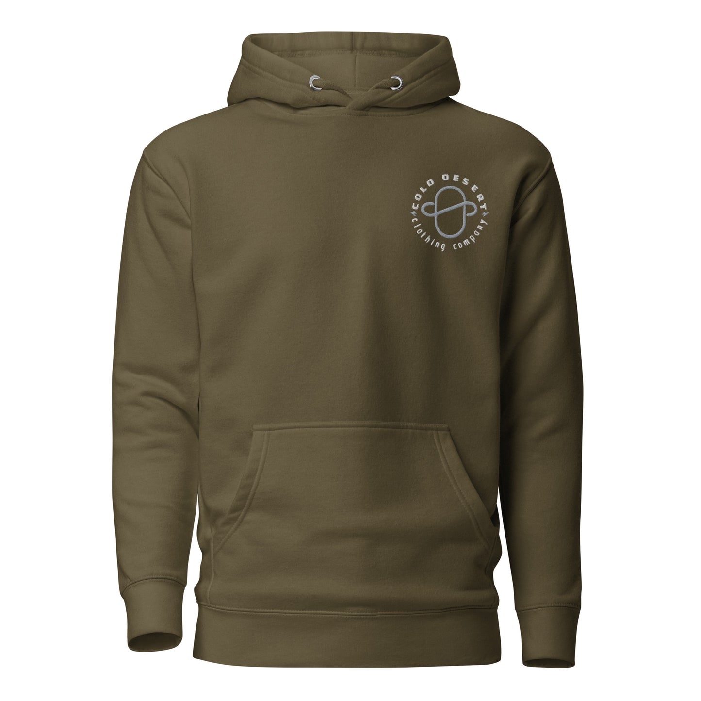 Cold Desert Moto Logo Premium Embroidered Unisex Hoodie