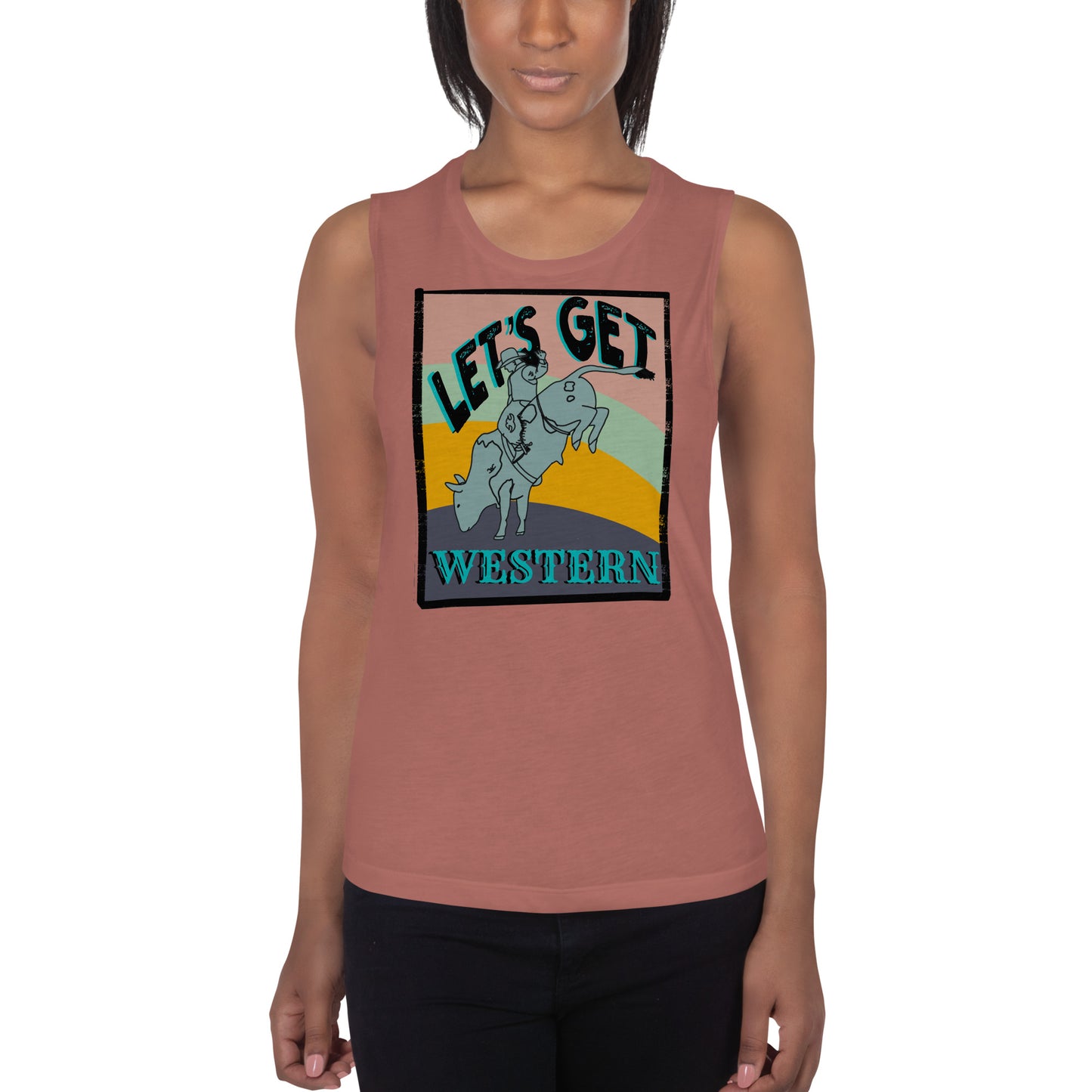 Let’s Get Western Ladies Muscle Tank