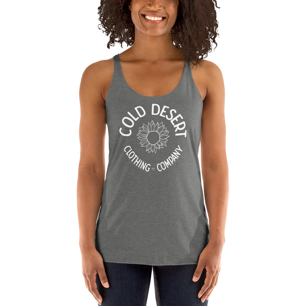 Cold Desert Sunflower Women's Racerback Tank